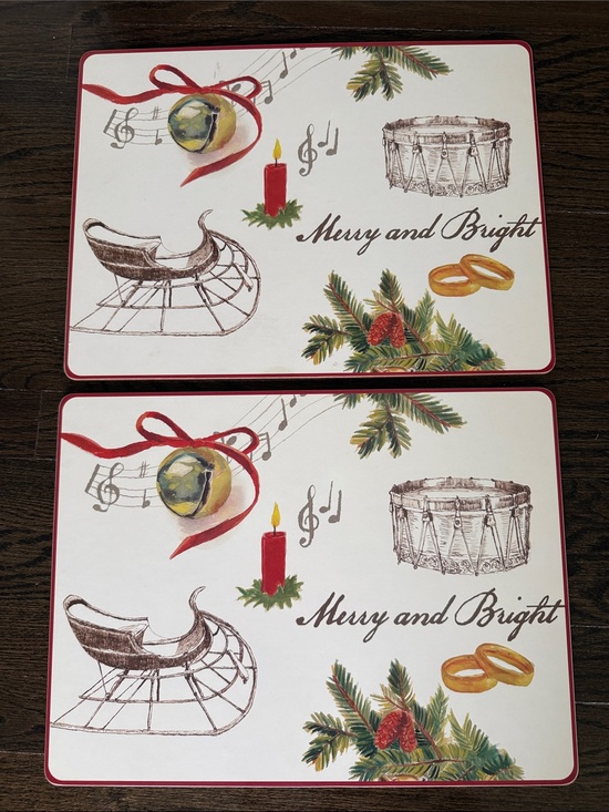 Williams Sonoma Other - Williams Sonoma Christmas Carols Merry & Bright Placemats Set of 2